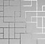 Fine Decor Platinum Square Geo Silver Wallpaper FD42491