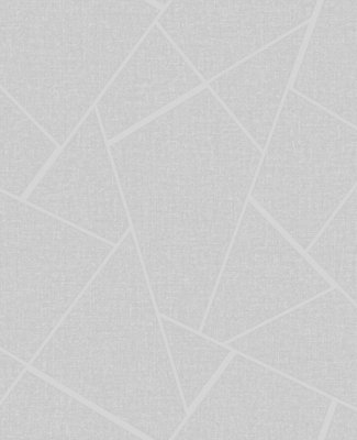 Fine Decor Quartz Fractal Geometric Silver Wallpaper FD42280