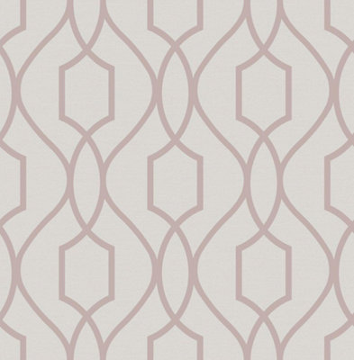 Fine Decor Sidewall  Apex Trellis Rose Gold Wallpaper FD42262