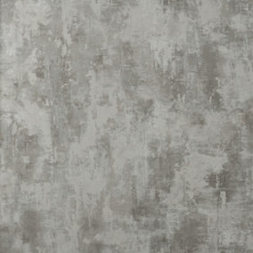 Fine Decor Sierra Texture Dark Silver Wallpaper FD43063