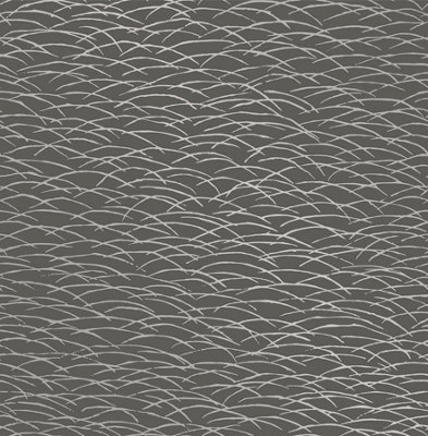 Fine Decor TC25245 Wave Wallpaper, Black