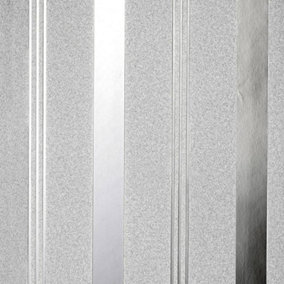 Fine Decor Vymura Foil Silver Striped Wallpaper Luxury Textured Feature Wall