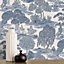 Fine Decor Zen Toile Blue Wallpaper