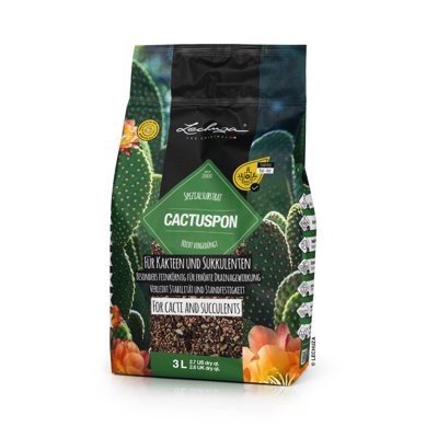 Fine Grain Mineral Substrate for all Cacti and Succulents LECHUZA CACTUSPON, 3 Liter