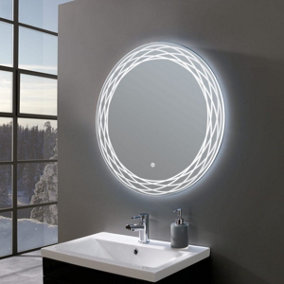 Finesse Ultra Slim Round LED Illuminated Mirror 600mm