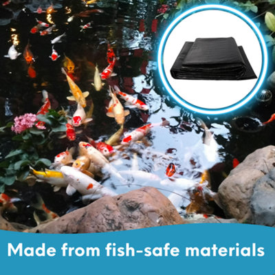 Finest-Filters 2.5m x 2.5m 0.35mm HDPE Pond Liner - 40 Year Guarantee ...