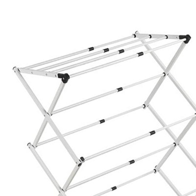Finetree 3 Tier Folding Clothes Laundry Washing Drying Horse Rack Airer ...