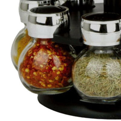 Finetree Rotating Revolving Plastic 16 Jar Spice Rack Storage Glass ...