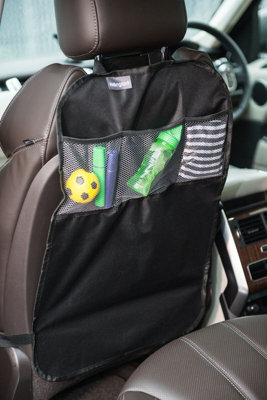 Car Seat Kick Mat With Storage Pocket