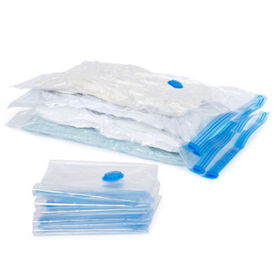 FINEWAY 8Pack Reusable Vacuum Bags 50x70CM Maximise Space, Durable