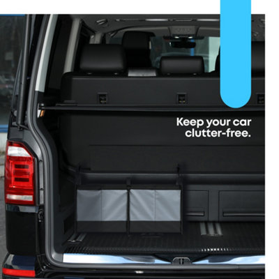FiNeWaY Collapsible Car & Van Boot Organiser - Trunk Organiser Collapsible Waterproof Durable Multi Compartments with Sturdy Base