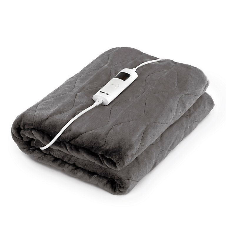 FiNeWaY Electric Heated Blanket - Large Cosy Warm Overthrow