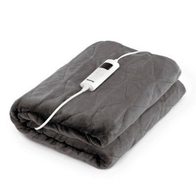 FINEWAY Electric Heated Blanket: Warm Fleece Overthrow, Digital Control,  Adjustable Timer, and Washable Mattress Pad Heater | DIY at Bu0026Q