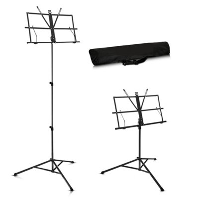 FiNeWaY Metal Sheet Music Stand - Black | DIY at B&Q
