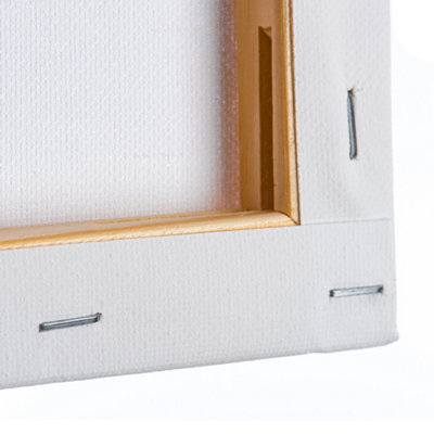 FINEWAY Set of 4 Blank Artist Canvas - 20 x 20 cm - 4