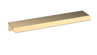 Finger Pull Handle, 150mm (96mm Centres) - Brushed Brass