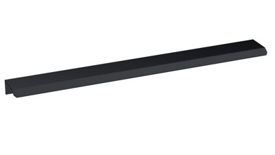 Finger Pull Handle, 300mm (224mm Centres) - Matt Black