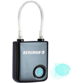 Fingerprint Padlock - Keyless Steel Security Smart Lock with USB Charger for Securing Lockers, Sheds, Luggage, Rooms & More