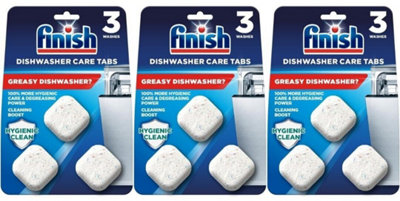 Finish Dishwasher Cleaner 3 Tablets x 3