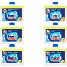 Finish Dishwasher Cleaner Lemon Sparkle 250ml (Pack of 6)