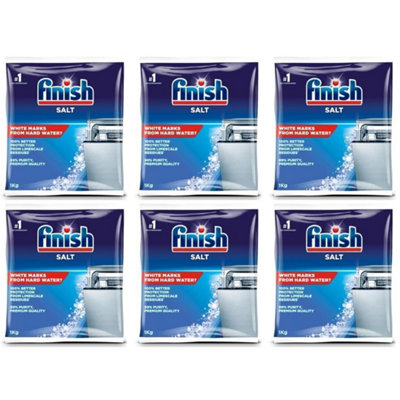 Finish Dishwasher Salt 1kg Pack of 6