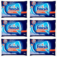 Finish Dishwasher Salt Bag, 2Kg (Pack of 6)