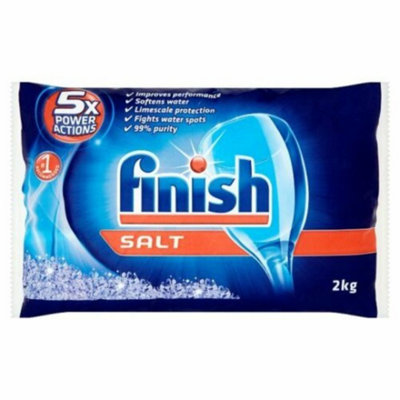 Finish Dishwasher Salt Bag, 2Kg (Pack of 6)