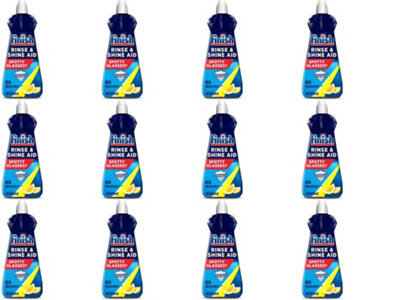 Finish Rinse Aid Shine Plus Dry Lemon, 400 ml (Pack of 12)