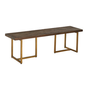 Fino Dining Bench with Gold Metal Legs