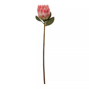 Fiori 62cm Protea Stem Pink Flower Artificial Plant Foliage