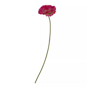 Fiori 64cm Poppy Stem Fuchsia Flower Artificial Plant Foliage