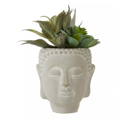 Fiori Buddha Pot Mixed Succulent Artificial Plant Foliage | DIY at B&Q