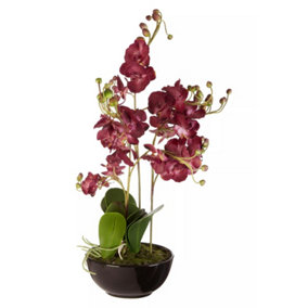 Fiori Purple Orchid Plant Artificial Plant Foliage