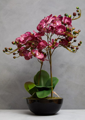 Fiori Purple Orchid Plant Artificial Plant Foliage