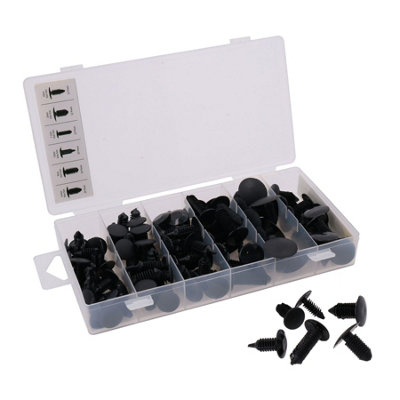 Fir Tree Fixing Clip Assortment fasteners Car Body Trim Bumpers Panels 96pc Price Comparisons | Compare The Build