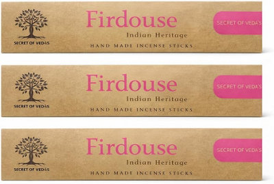 Firdouse Incense Sticks 20g x 3 Packs Hand Rolled Agarbatti Long ...