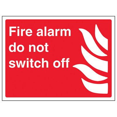 Feuerwehrwarnschild: 'Fire Alarm – Nicht Ausschalten!' – Robustes Kunststoffschild 200x150 Mm Nach EN ISO 7010