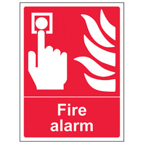 Fire Alarm Equipment Safety Sign - Glow in the Dark - 150x200mm (x3)