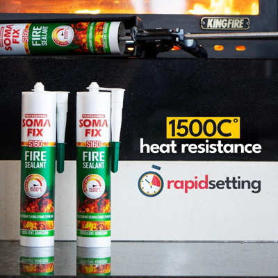 Fire Cement - Ready Mixed Cement, 1500C Heat Resistant, 310ml Fire ...