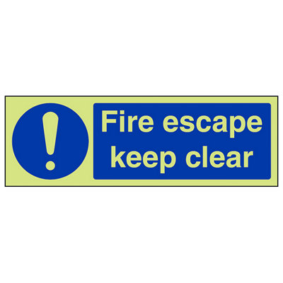 Seco Cartello Fire Escape Keep Clear And Free Of Rubbish
