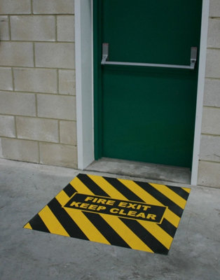 Fire Exit Markers by Slips Away -  1.5 metre x 1 metre