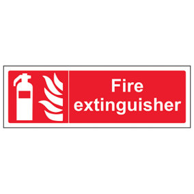 Fire Extinguisher Equipment Sign - Glow in the Dark - 450x150mm (x3)