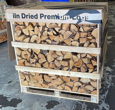 Fire Guru Giant Crate Kiln Dried Birch Firewood Hardwood Logs 500KG