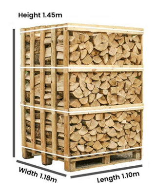 Fire Guru Jumbo Crate Kiln Dried Birch Firewood Logs