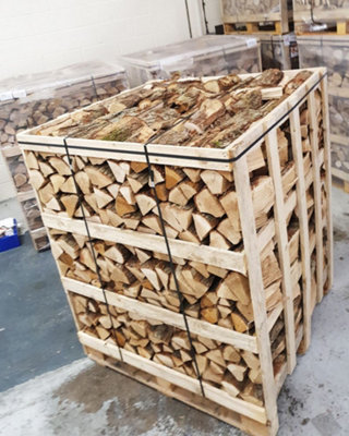 Fire Guru Jumbo Crate Kiln Dried Birch Firewood Logs