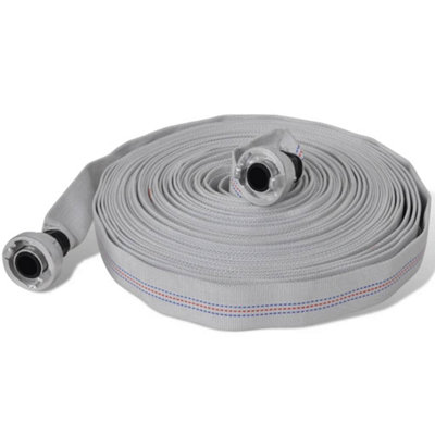 Fire Hose Flat Flexible Hose 20 m with D-Storz Couplings 1 Inch