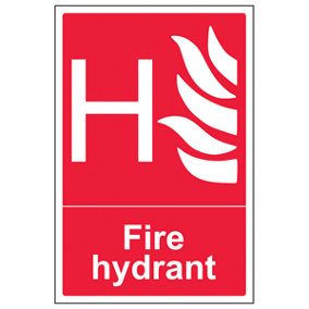 Fire Hydrant Equipment Safety Sign - Adhesive Vinyl - 200x300mm (x3)