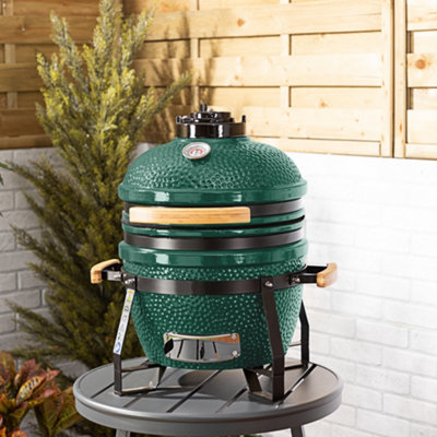 Fire Mountain Green Ceramic Kamado Grill - Green