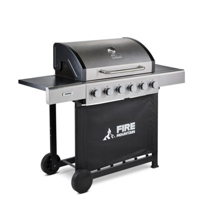 Fire Mountain Sierra 6 Burner Stainless Steel Gas BBQ