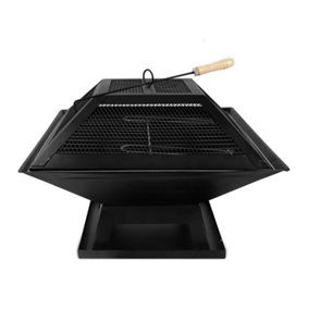 Fire Pit BBQ Camping Portable Charcoal Barbecue With Poker for Garden Outdoor Picnics